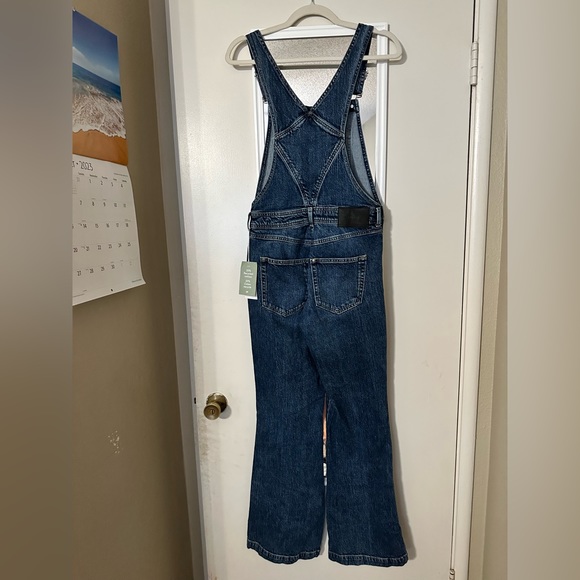H&M Flared Denim Overalls NWOT - Picture 9 of 15